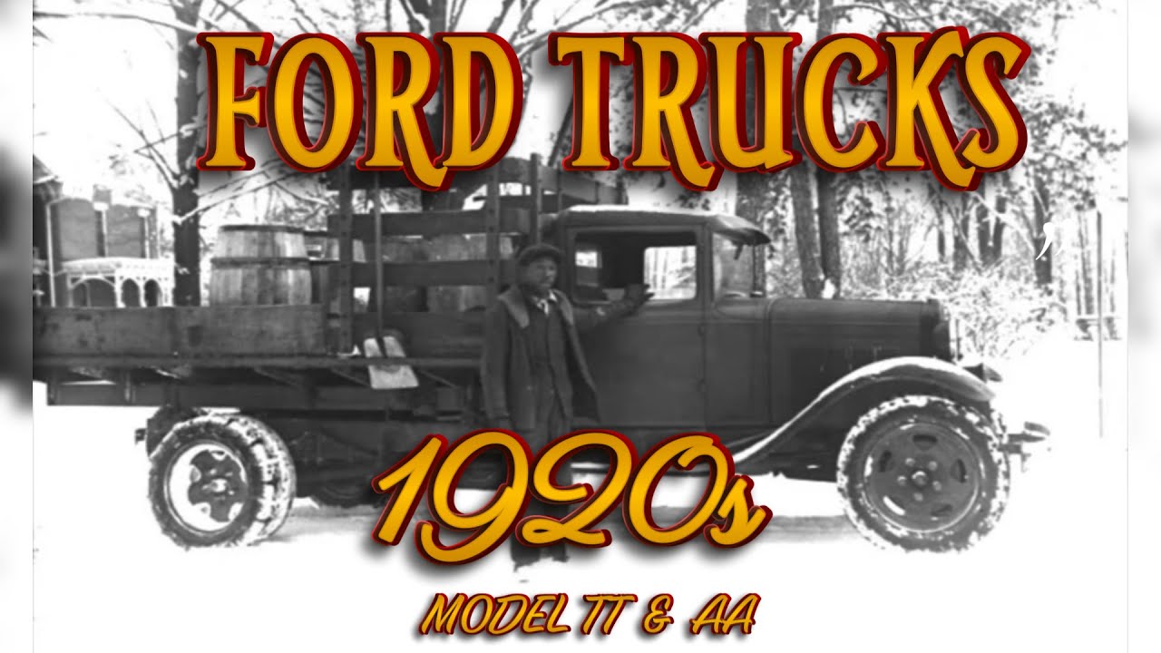 Грузовики Ford Model TT и AA, кадры из фильма 1920-х годов