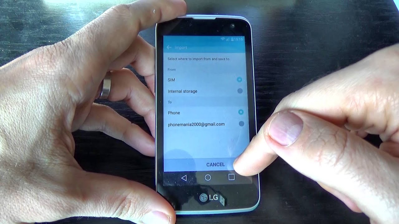LG K4 - How to copy contacts from SIM card