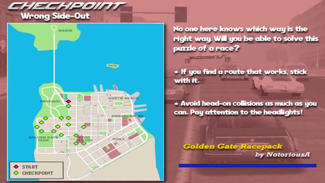 Midtown Madness 2 - Wrong Side-Out - Golden Gate Racepack Checkpoint[Amateur]