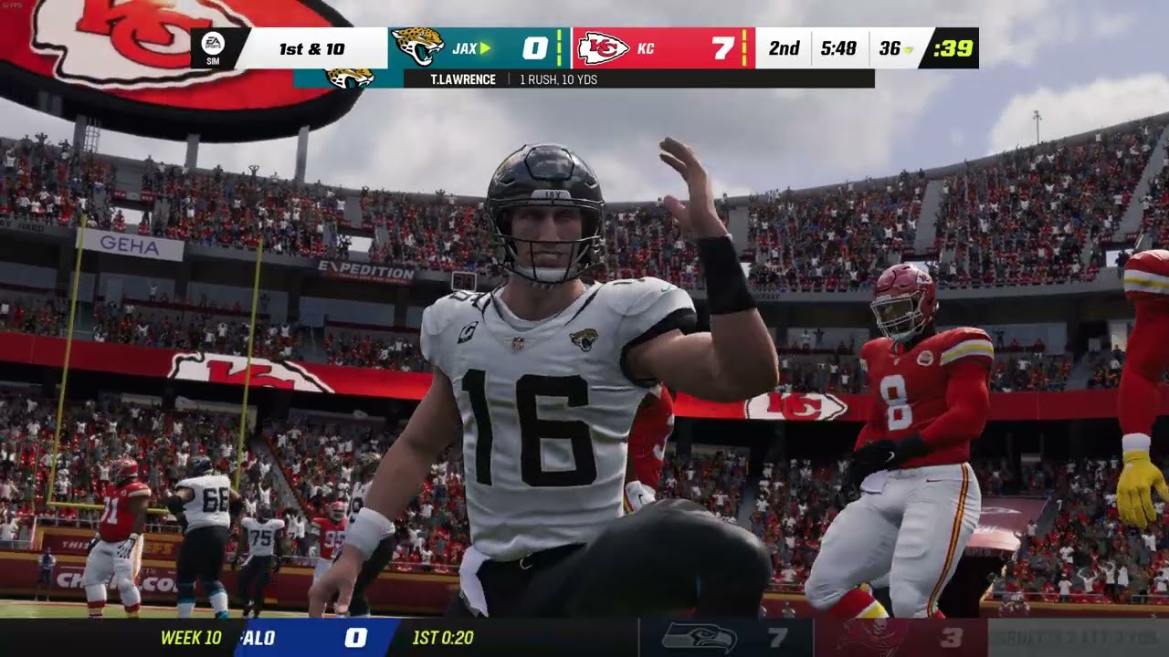 Madden NFL 23 Jackson VIlle Jaguars vs Kansas City Chiefs Match 14