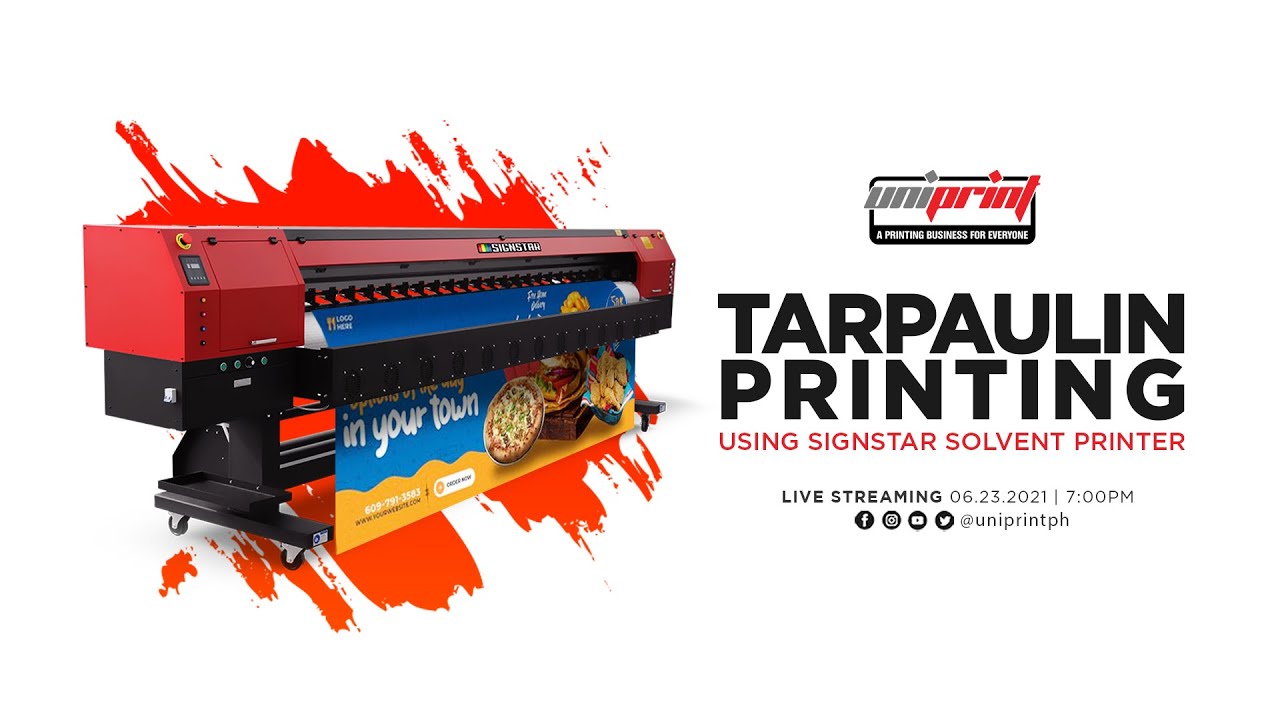 FB LIVESTREAMING: Tarpaulin Printing using Signstar Solvent Printer