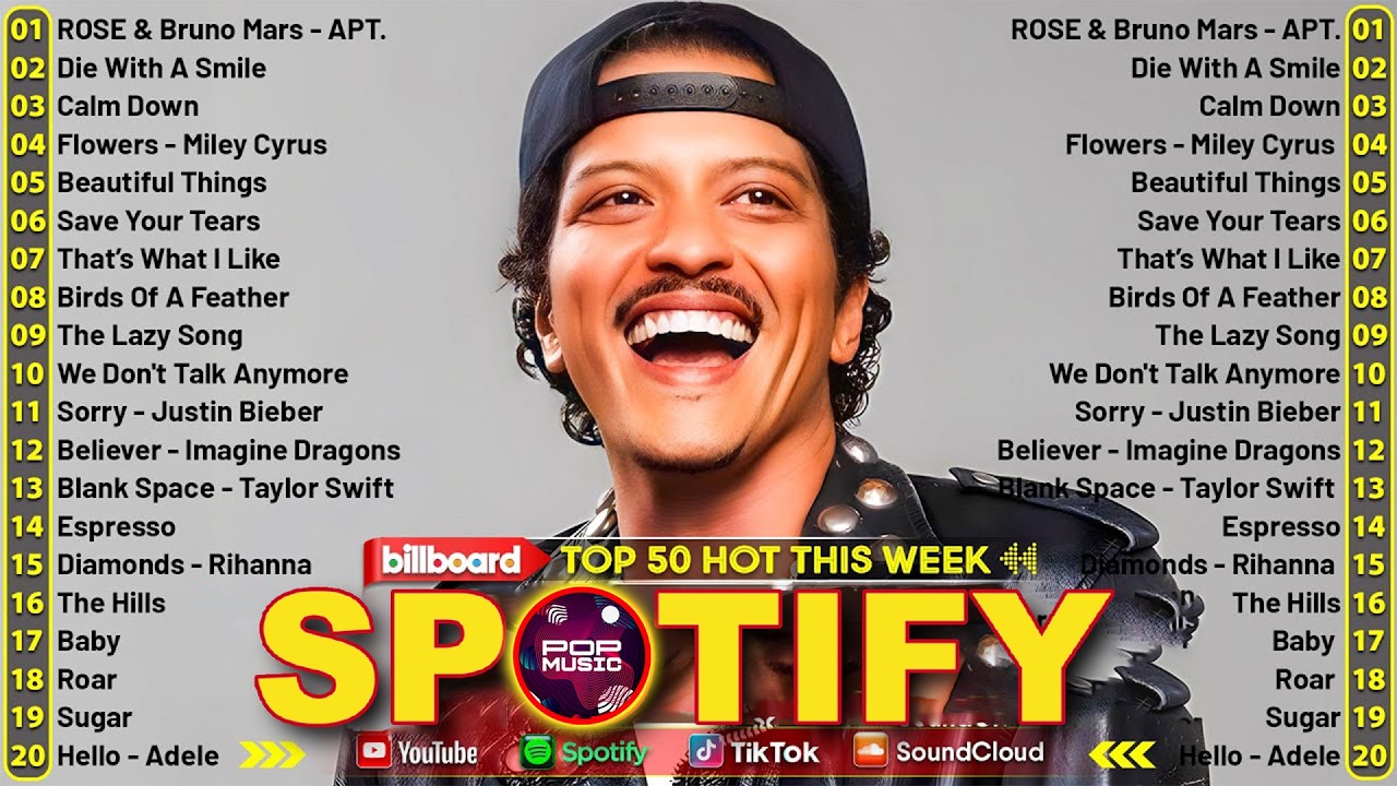 Bruno Mars, Rosé, Ed Sheeran, Adele, Maroon 5, Lady Gaga, Dua Lipa ✨ Billboard Hot 100 This Week