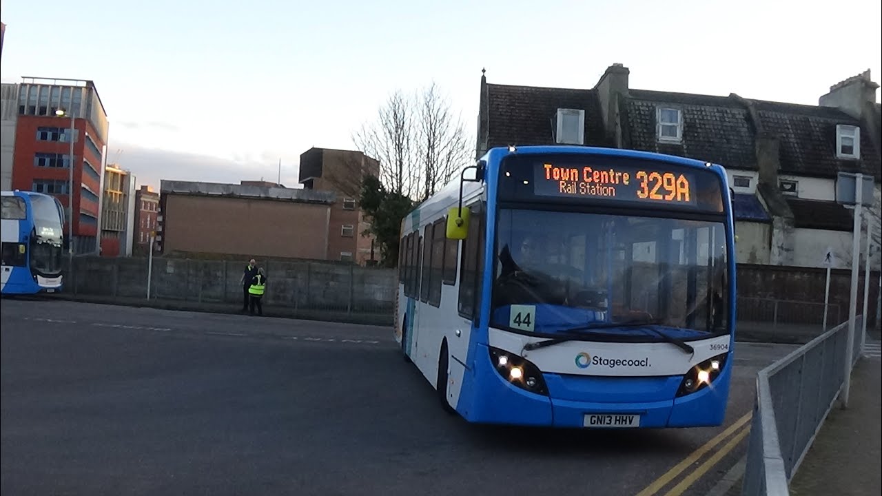 Buses in Hastings in East Sussex, 1st March 2025