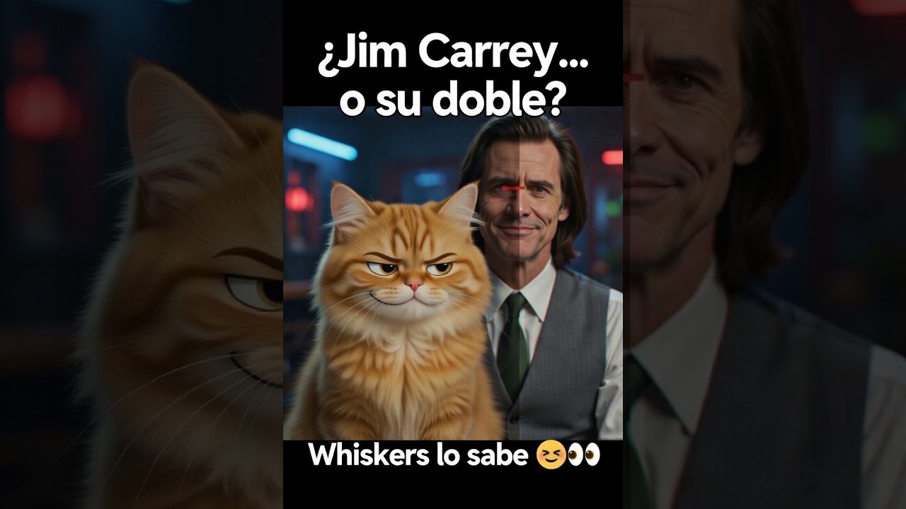 ¡Jim Carrey NO es quien crees! Whiskers lo descubrió... (¡y se ríe!) 😼🔍