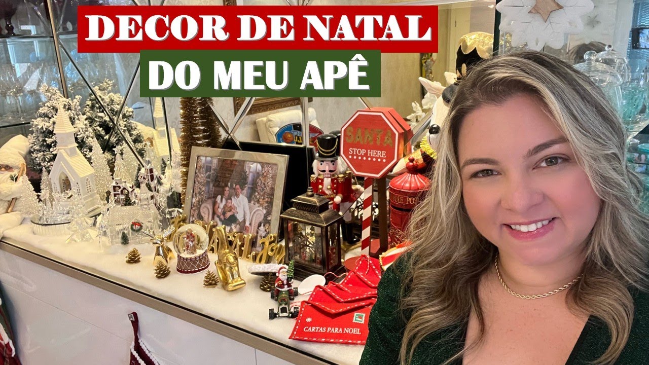 MINHA DECORAÇÃO DE NATAL | HALL DE ENTRADA, SALA DE ESTAR E JANTAR - VLOGMAS
