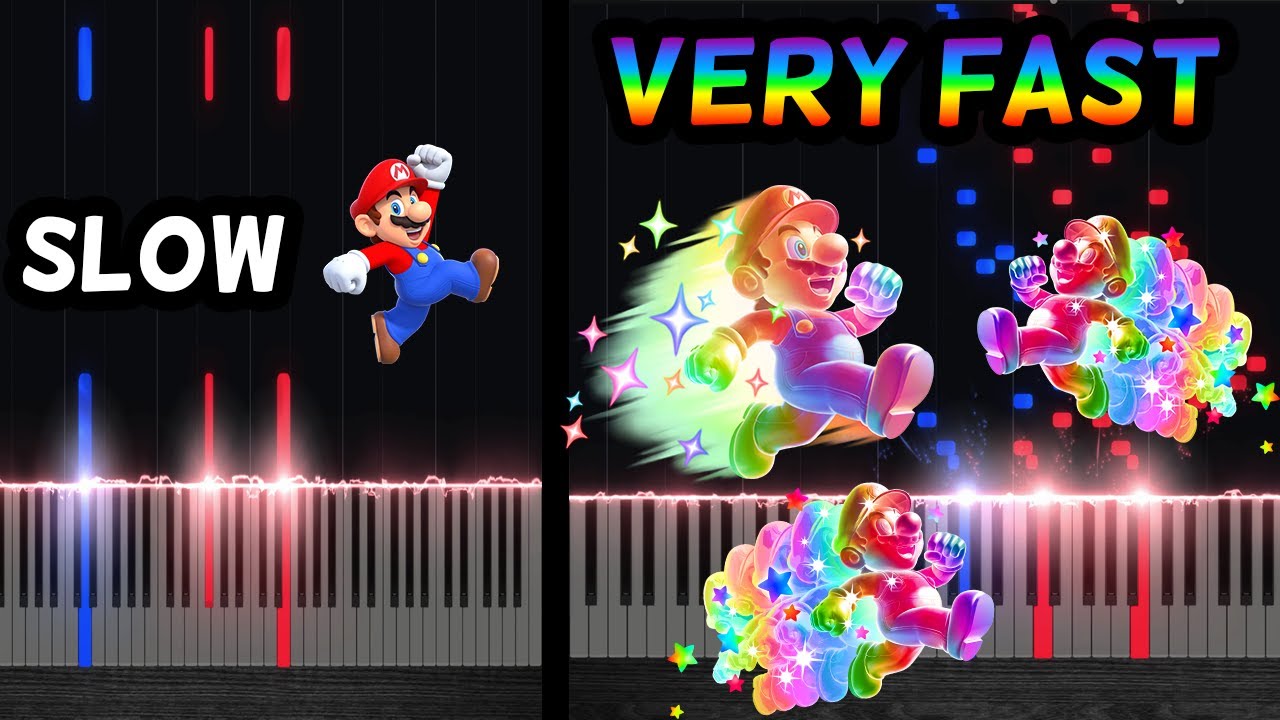 Super Mario Bros. Theme from very slow to VERY FAST
