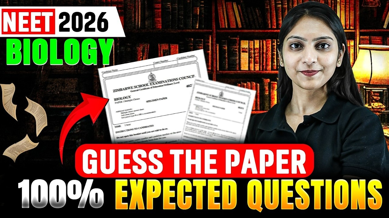 NEET 2026 Biology 🔥 Guess The Paper | 100% Expected Questions 💯