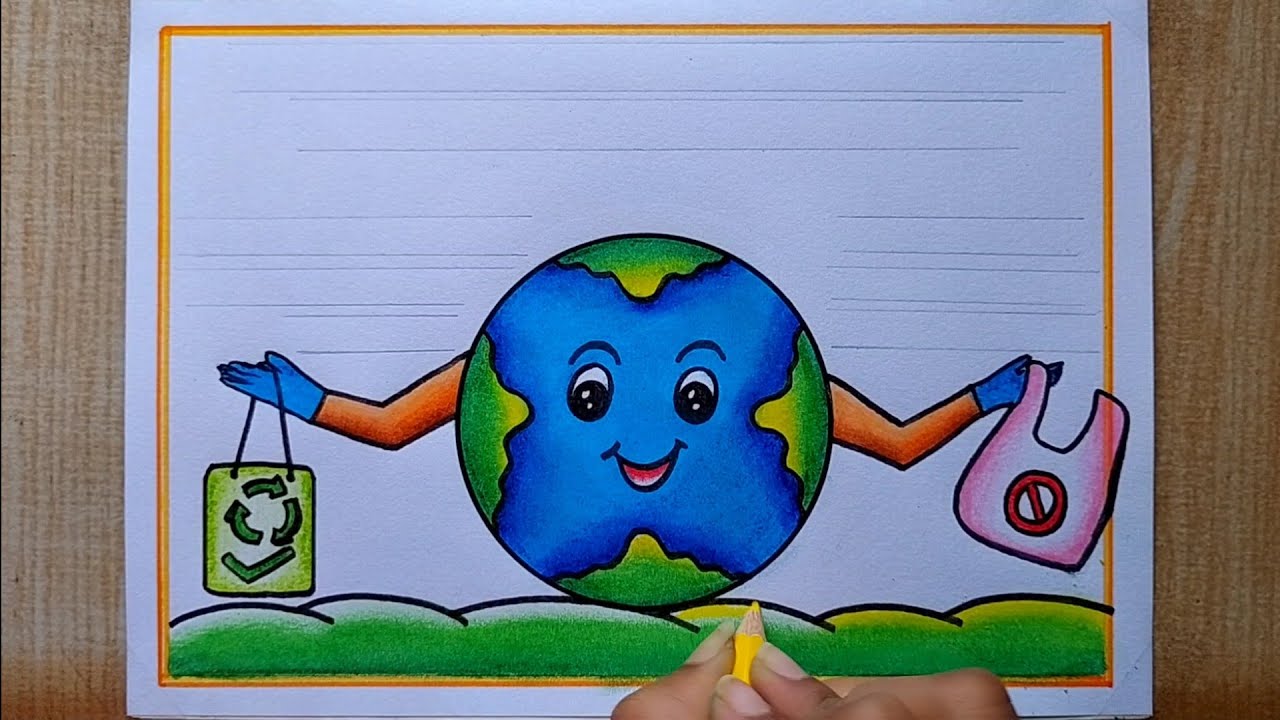 International Plastic Bag Free Day Poster Drawing easy | Say No to Plastic poster drawing
