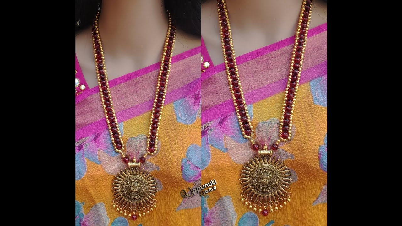Party Wear Beaded Necklace Making At Home | DIY |  Beaded Necklace | Chokar | Bridal Necklace