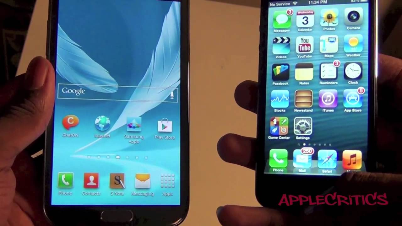 Samsung Galaxy Note 2 Vs. iPhone 5! Battle Of The Fastest Superphones Of 2012