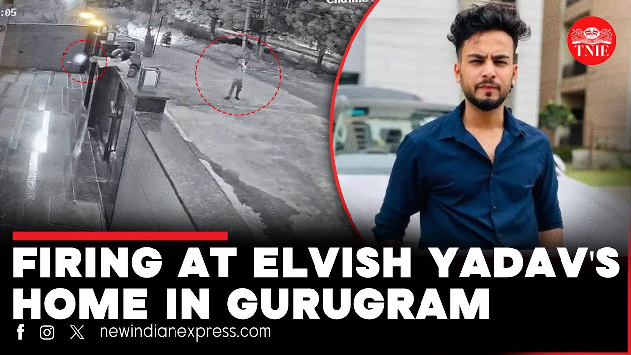CCTV captures firing outside YouTuber Elvish Yadav’s Gurugram home