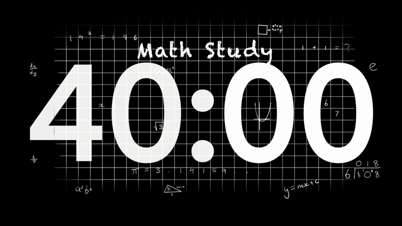 Math Study Timer 🧮 40 Minutes ⏱️ | Study - Rain Noises (Lock In)