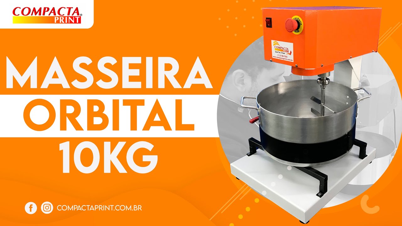 Masseira Orbital a Gás 10KG | Aprenda Como Fazer Uma Massa de Salgados Fritos | #CompactaPrint