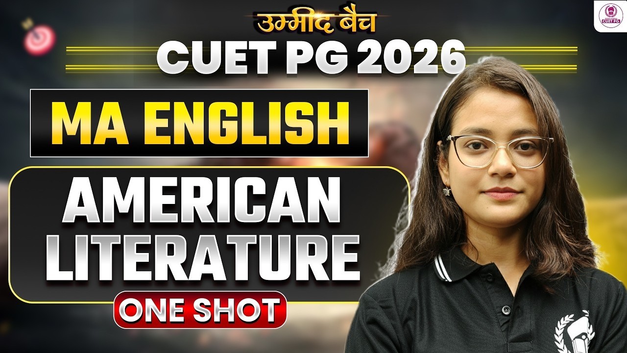 CUET PG 2026 MA English | American Literature One Shot | cuet pg 2026 crash course | Simran Ma'am