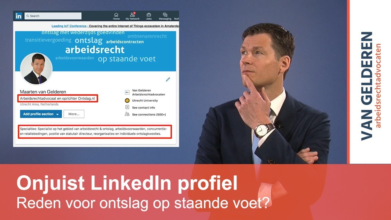 Ontslag op staande voet wegens LinkedIn profiel?