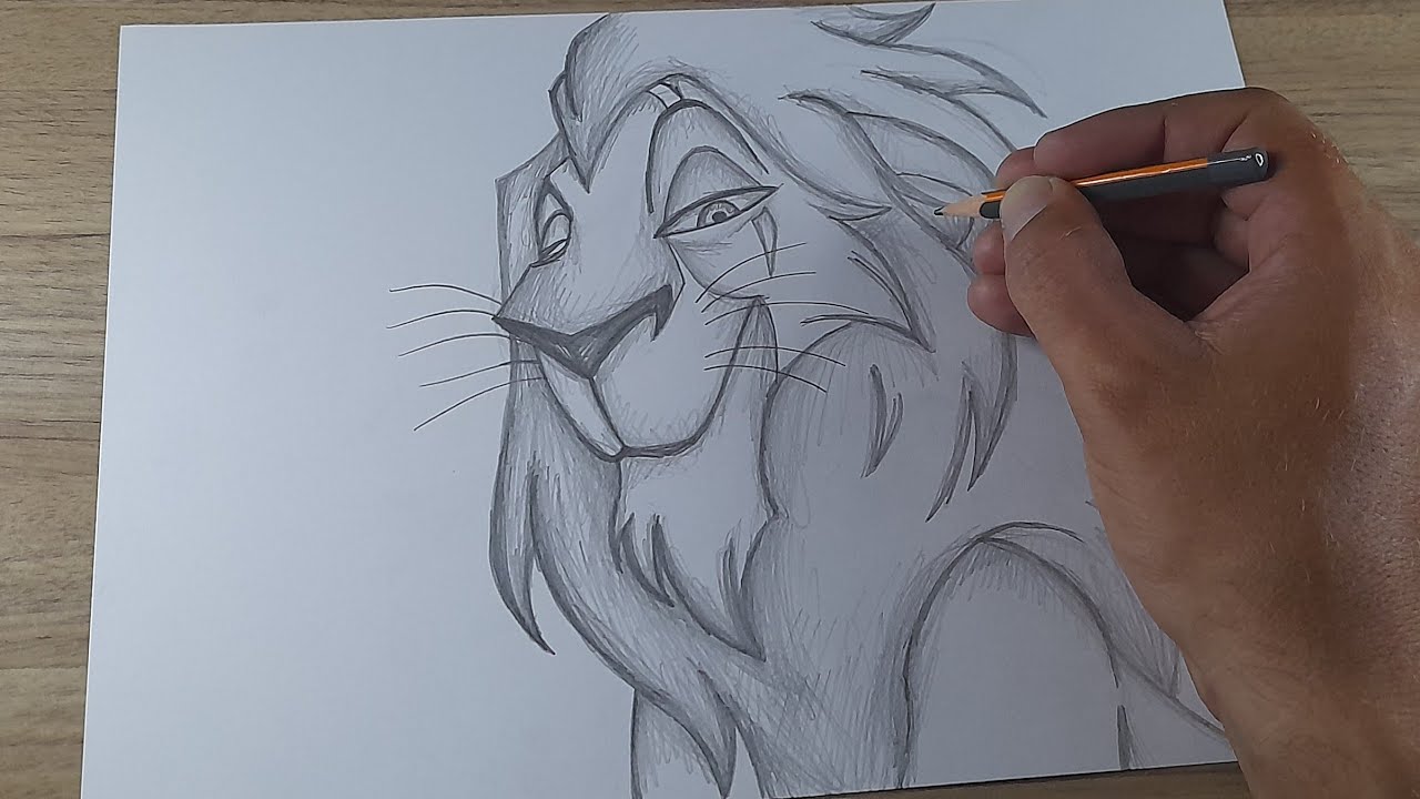 COMO DESENHAR O SCAR de O REI LEÃO