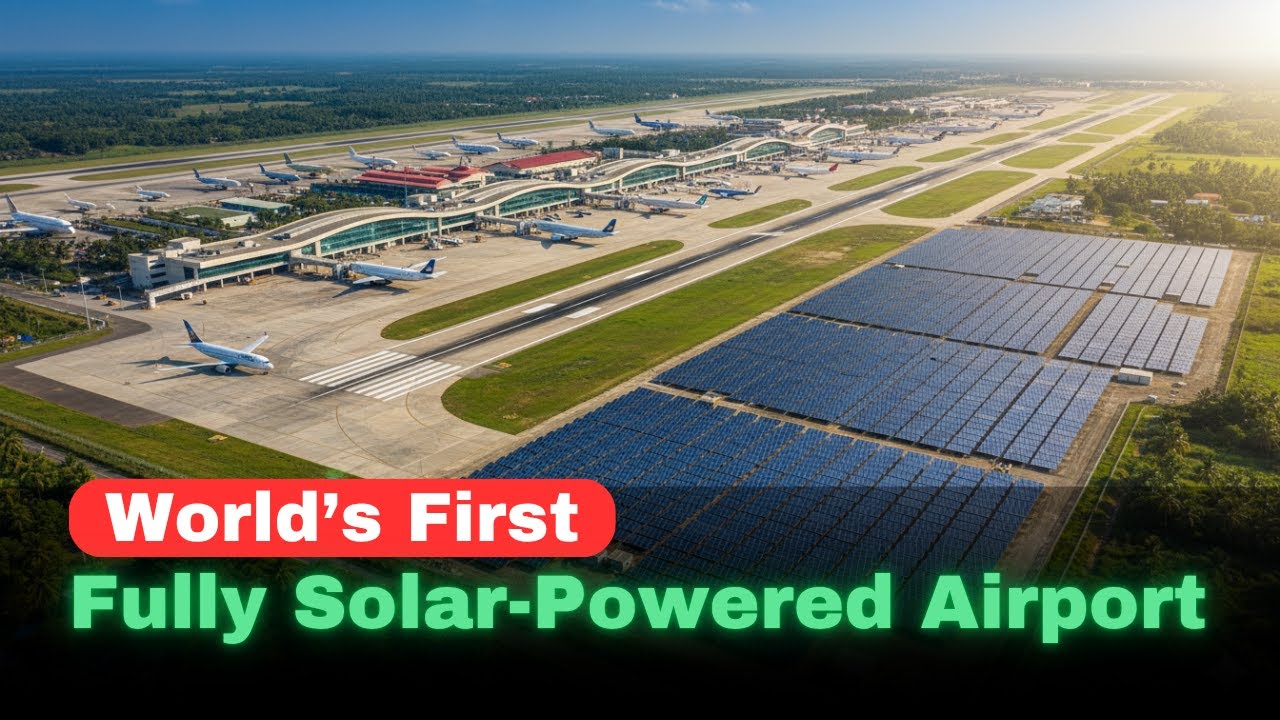 Первый в мире аэропорт, полностью работающий на солнечной энергии