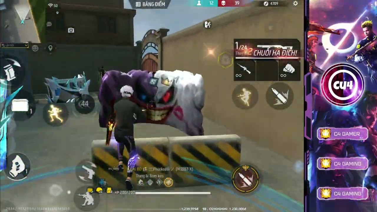 [FreeFire] Retream C4 Gaming 18-3. Xem Nhớ Đăng Kí Kênh