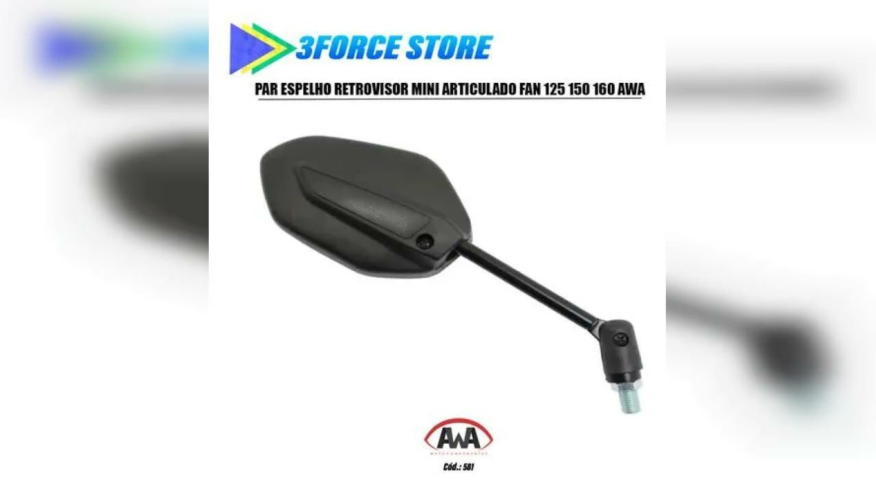 Review: Par Espelho Retrovisor Mini Articulado Fan 125 150 160 Awa