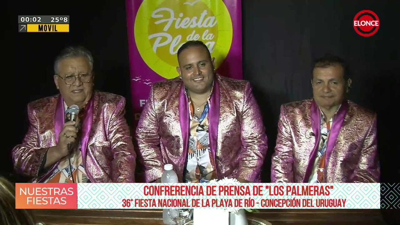 Conferencia de Los Palmeras en la Fiesta Nacional de la Playa en Concepción del Uruguay