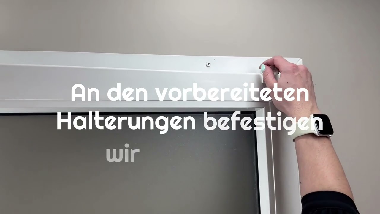 Plissee für Rechteckfenster - Montage ohne Bohren mit Klemmträger