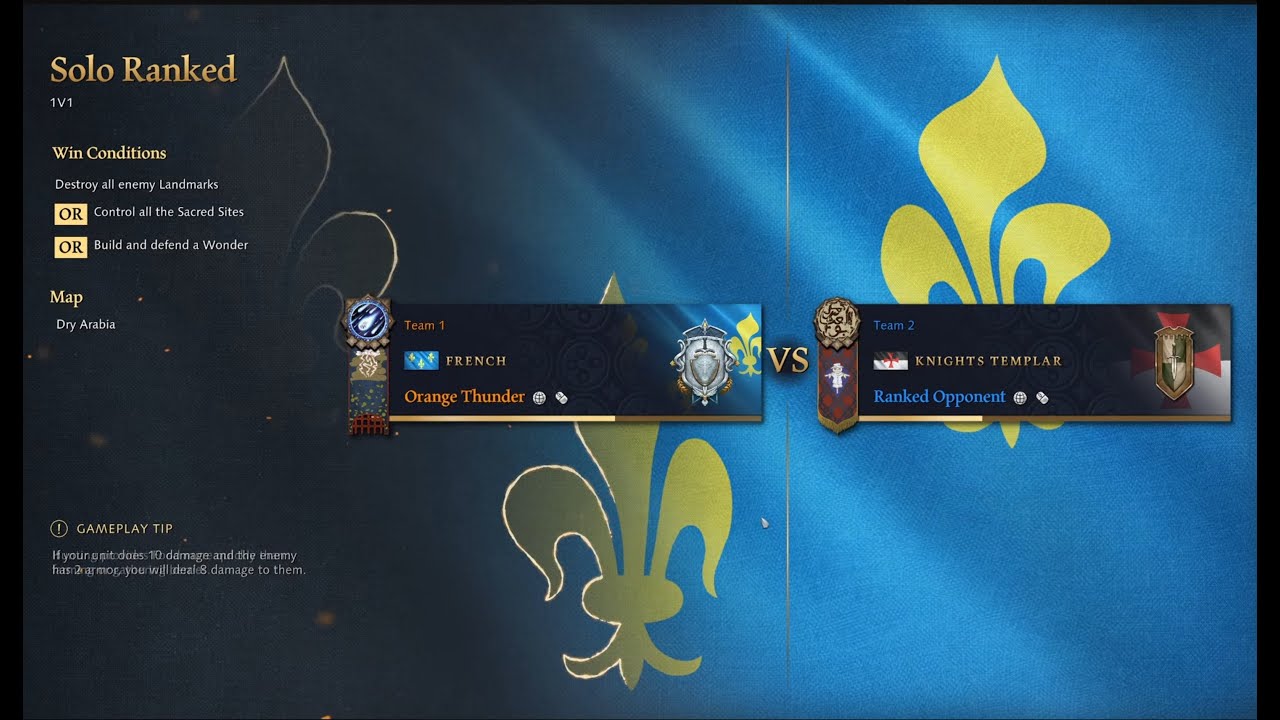 Age of Empires 4 Quest from Platinum to Conqueror! French vs Knights Templar! Season 12