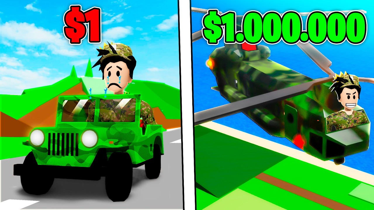 ВОЕННАЯ МАШИНА за $1 vs МАШИНА за $1.000.000 в BROOKHAVEN