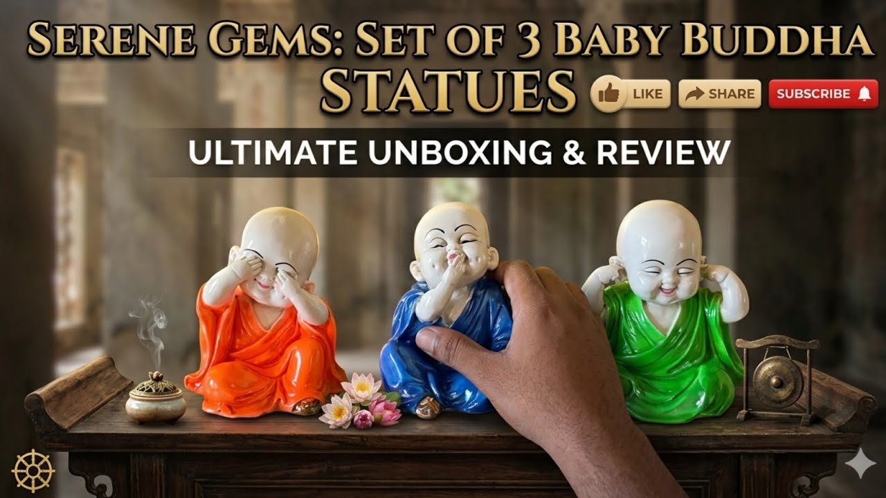 Monks Statue Unboxing Set of 3 ll Laughing Buddha ll Gifting Products ll Home Decor ll Fengshui