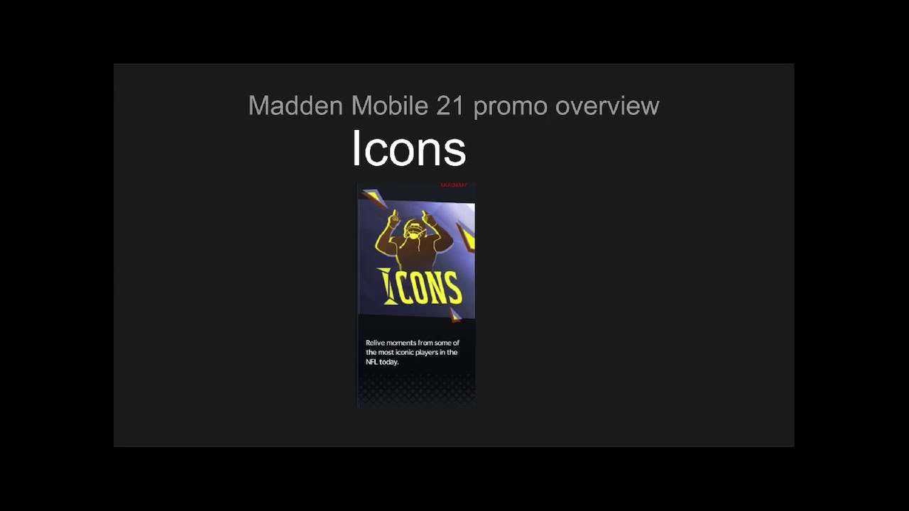 Madden Mobile 21 Icons Promo Overview/ New schedule