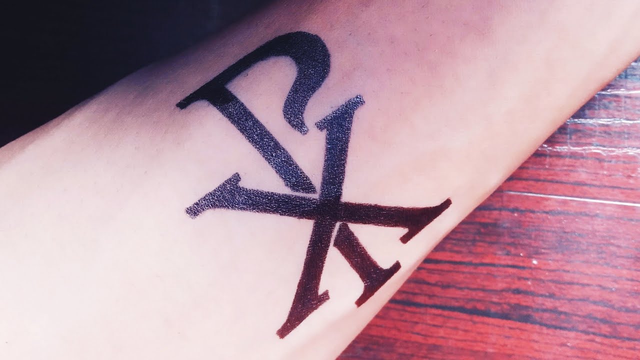 Letter X and P tattoo || Xp tattoo | letter p tattoo || P letter tattoo