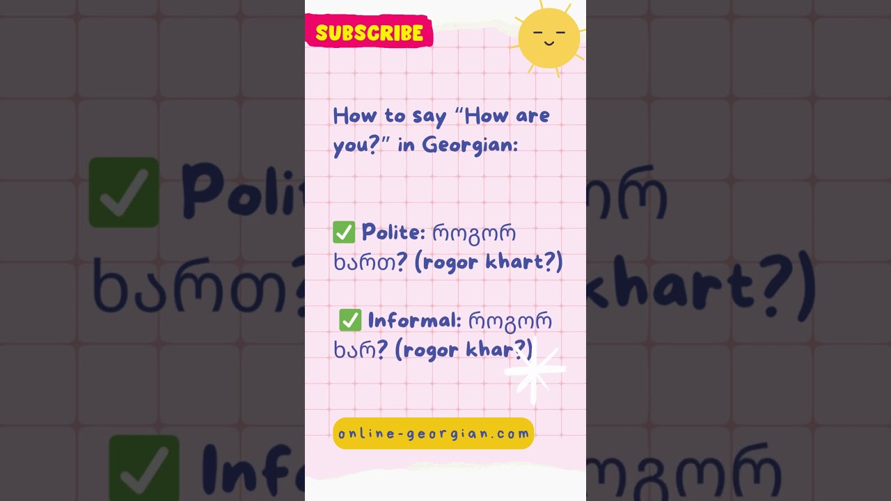 ,,How are you?'' in Georgian #georgianlanguage #learngeorgian
