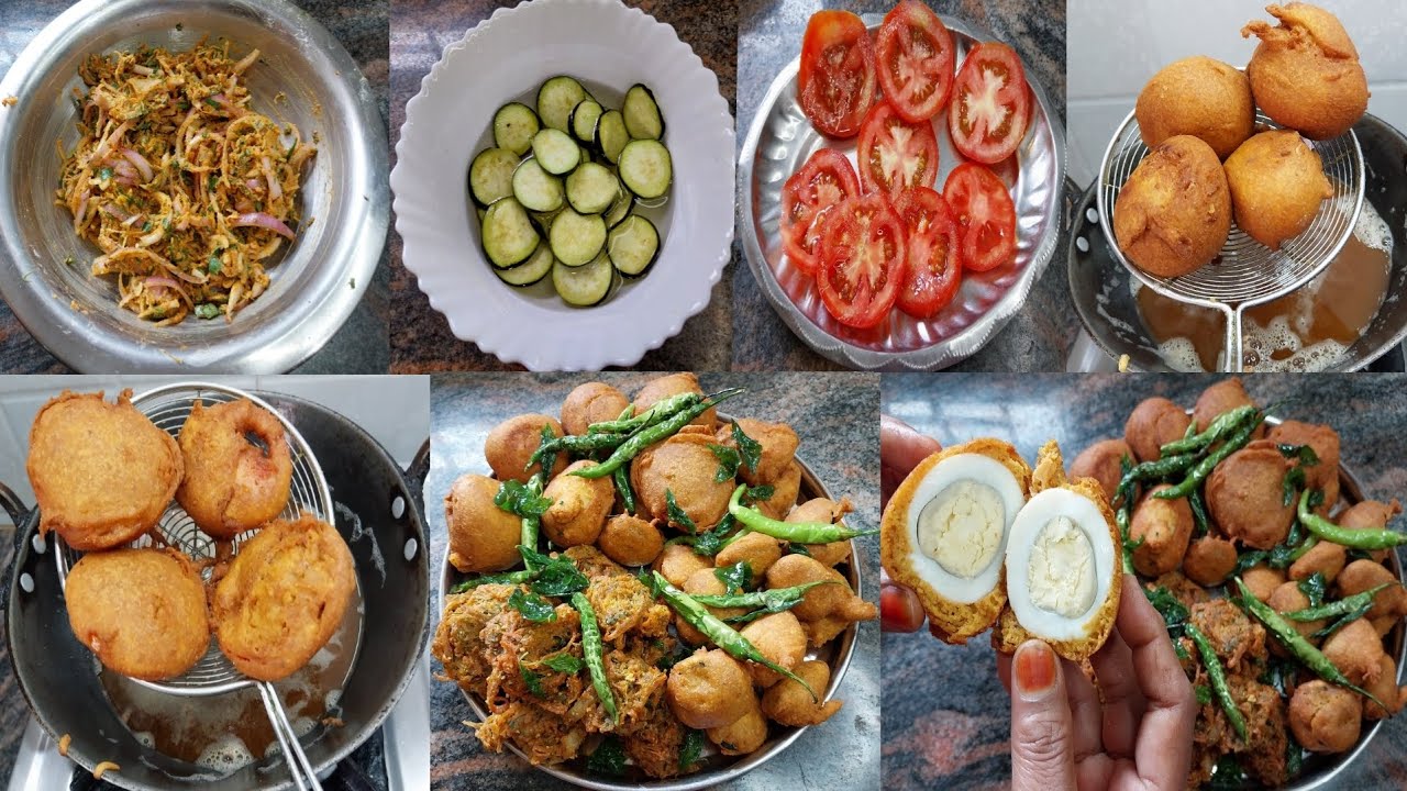 Pakode Recipe || Anda Bonda, Baingan, Tamatar ke pakode aur Aaloo Piyaz ke Pakode By Farhana Cooking