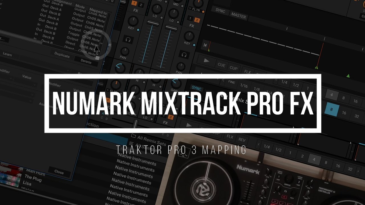 Numark Mixtrack Pro Fx Traktor Pro 3 Mapping Complete with LED level Meters