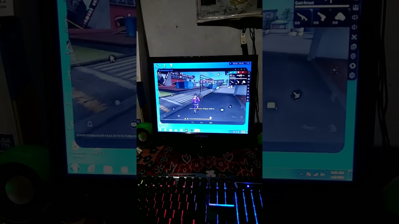 Dual Core Pc 😎 2gb Ram 🔥 Free Fire Gameplay 😳 #pc #lowendpc #dualcore