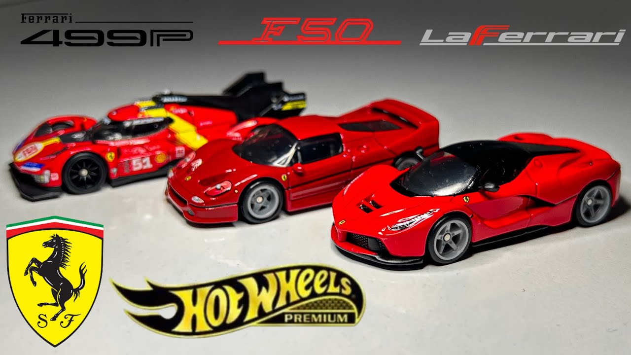 The Ultimate Return! NEW Hot Wheels Premium Ferraris| F50, LaFerrari, 499P Unboxing and Review!