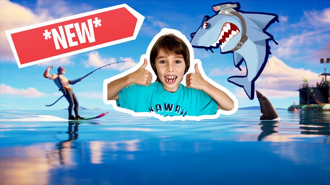 *NEW* SHARKS IN FORTNITE! - LandoBot