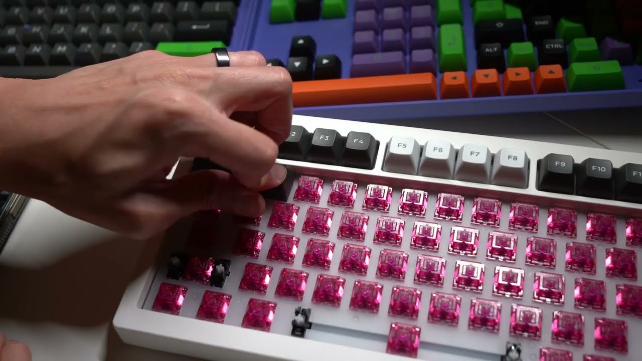 Akko 5075S VIA 75% Keyboard - Moonlight White | Akko CS Crystal Wine Red Switches | Unboxing ASMR