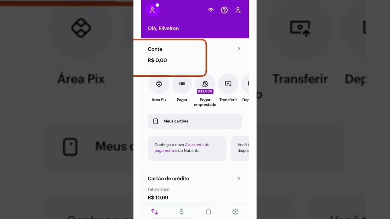 Pix na nubank usando o cart&atilde;o de credito