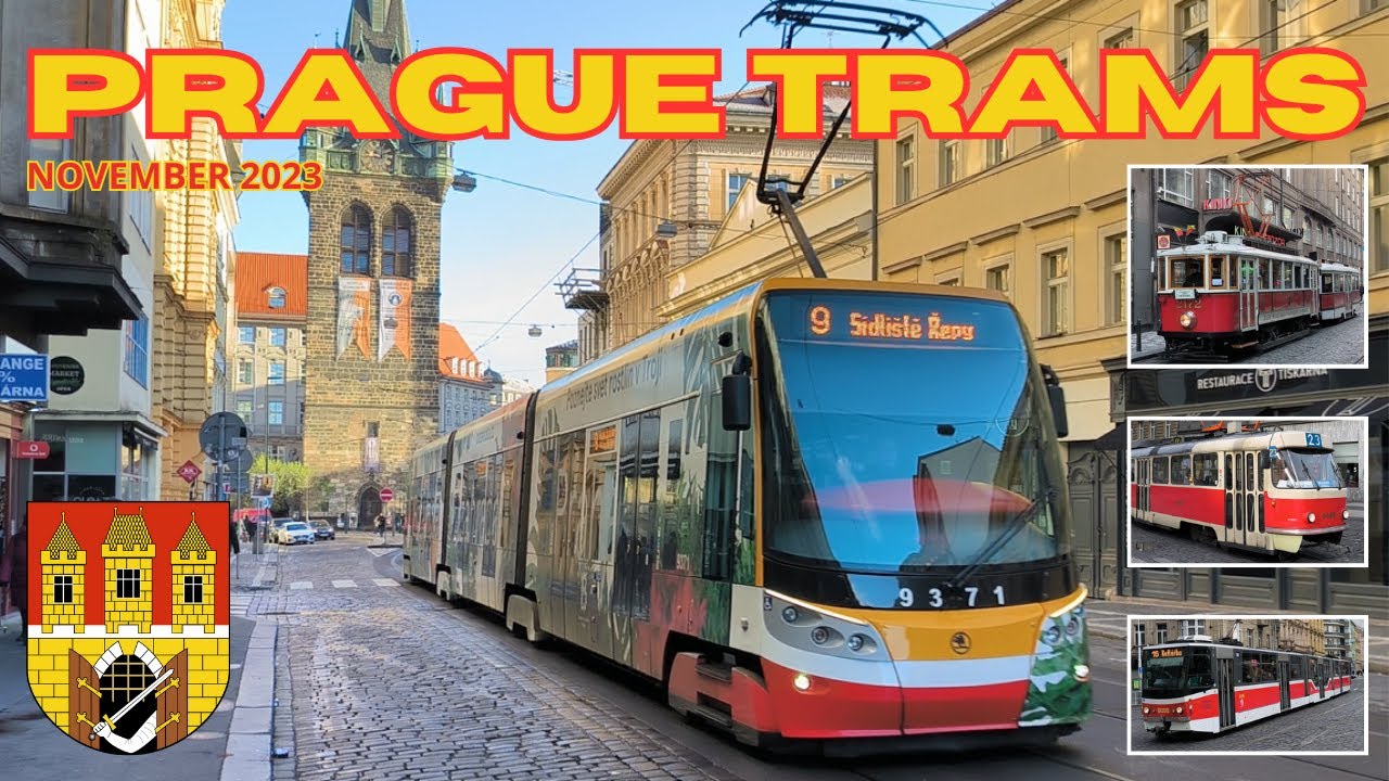 Beautiful PRAGUE TRAMS 🚊 - 4K