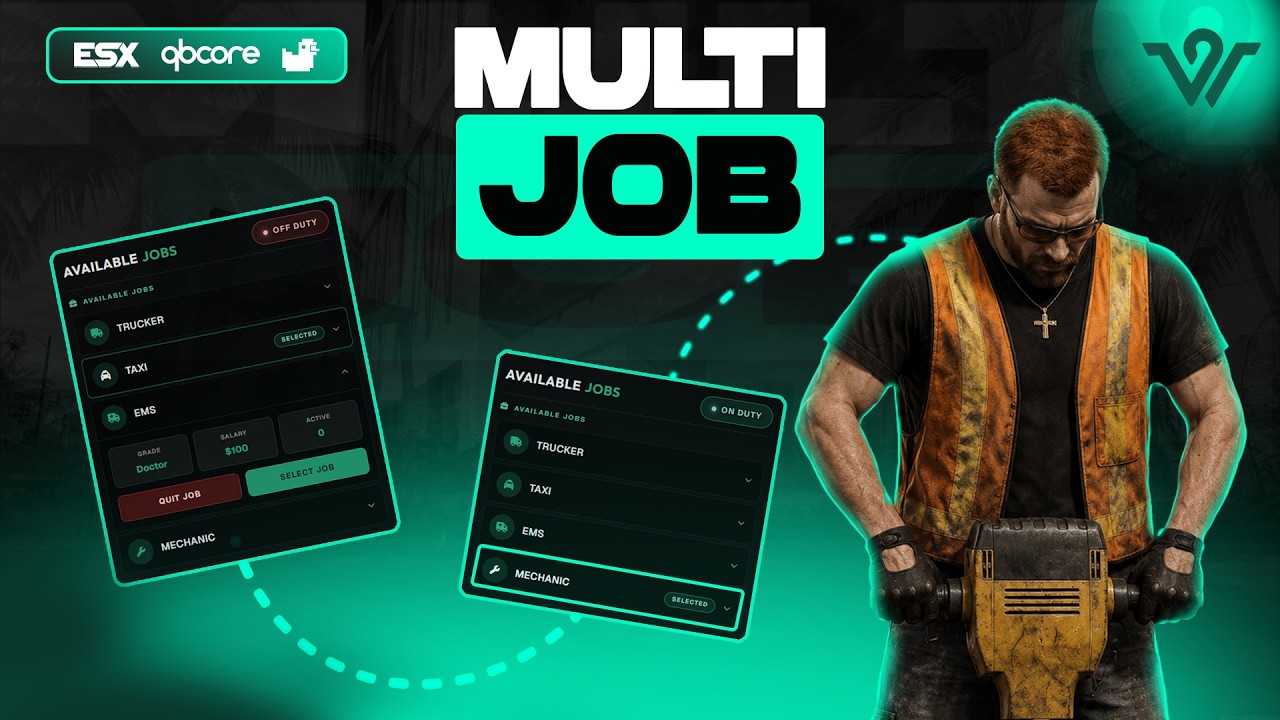 #1 Multi Job System for FiveM [ ESX / QBOX / QBCORE ]