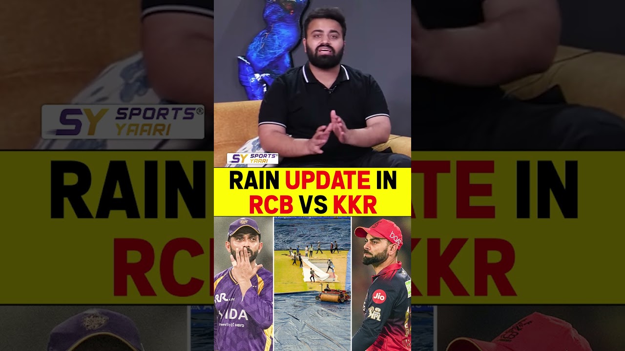 RAIN UPDATE IN RCB VS KKR #rcbvskkr #viratkohli #ajinkyarahane #ipl2026 #rainupdate