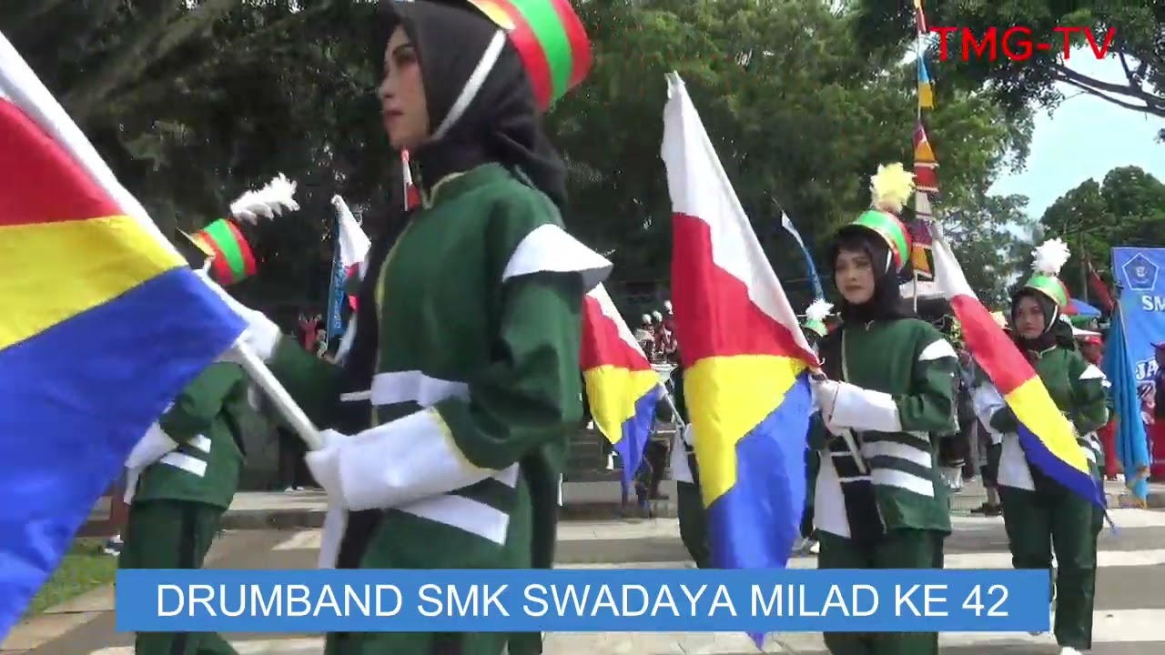 Pesona Drumband SMK Swadaya Temanggung Heboh Atraksi Mayoret
