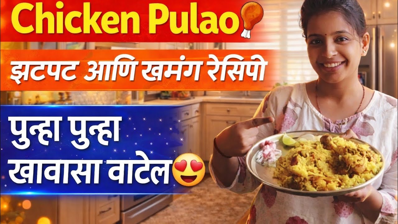 Chicken Pulao🍗झटपट आणि खमंग रेसिपी पुन्हा पुन्हा खावासा वाटेल😍|sonali karke-tulaskar 