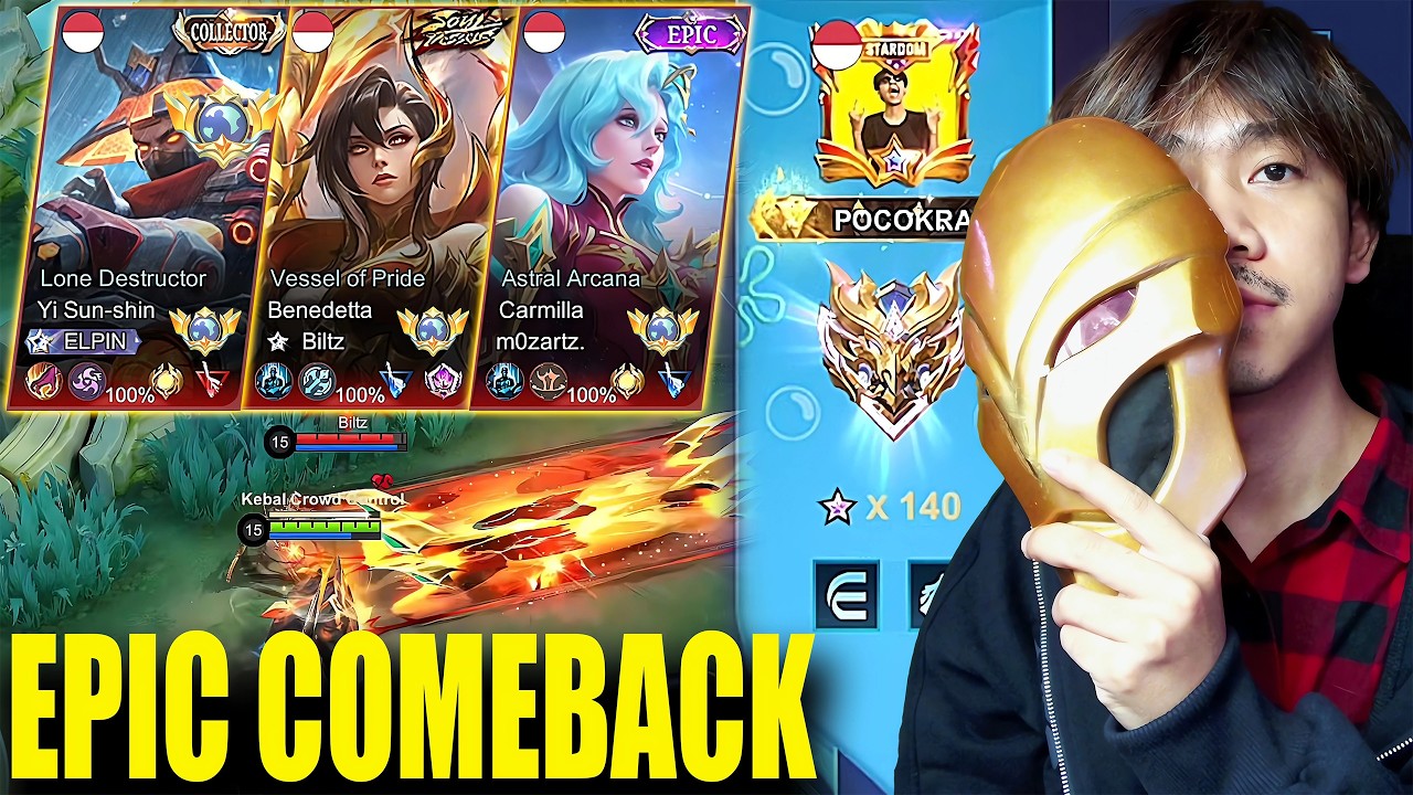 LAGI PUSH MMR ALDOUS SOLO RANK MALAH NABRAK TRIO TOP GLOBAL HERO - Mobile legends