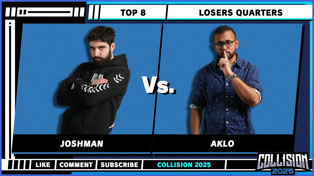 Collision 2025 - Joshman (Fox) vs Aklo (Fox) - Top 8 - Losers Quarters - Super Smash Bros Melee