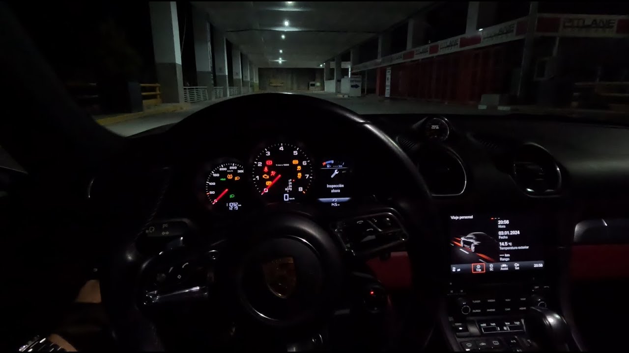 Porsche 718 Cayman S 2017 / 4K POV Night Drive Test