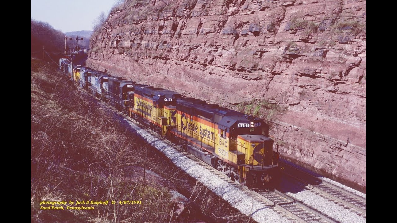 Chessie System. Action on the east slope of Sand Patch grade. April 1991