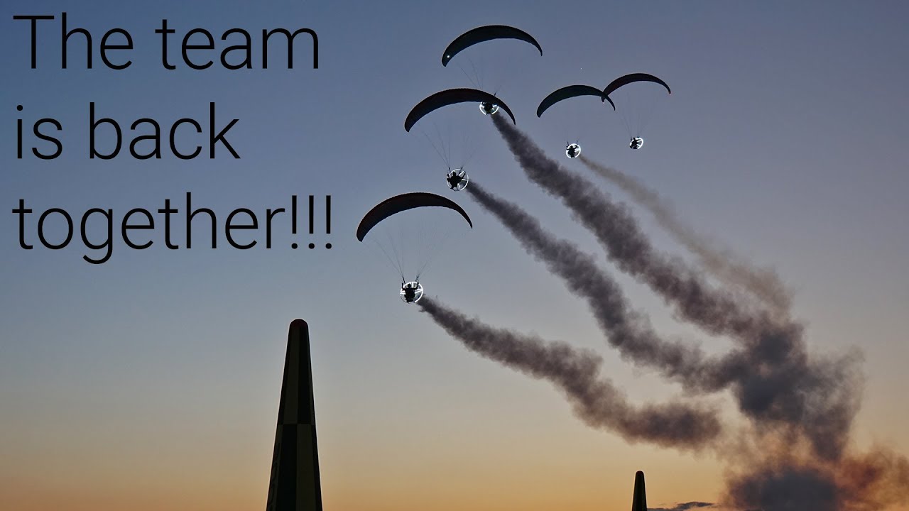 Massive Seven Paramotor Stack Formation!!!