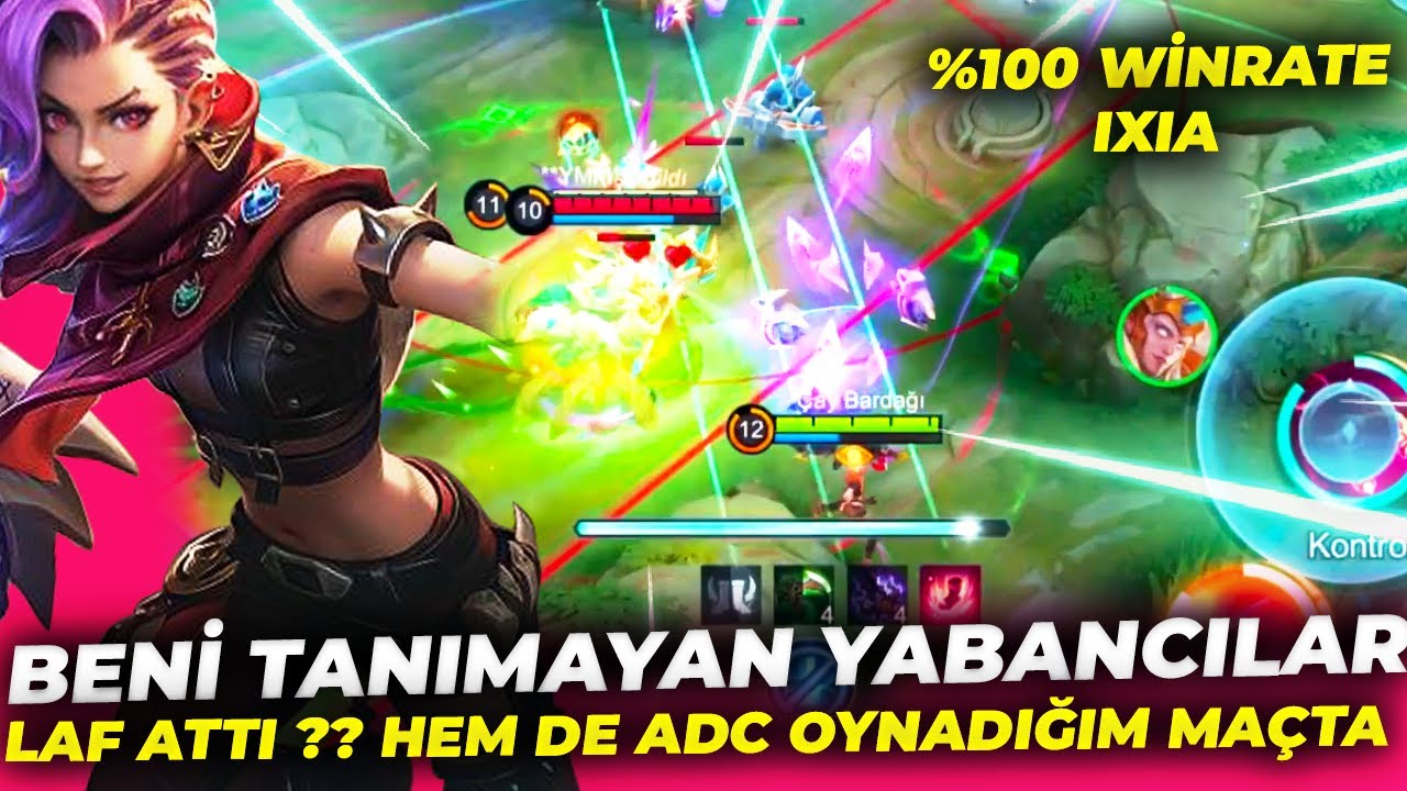 ADC MAÇIMDA AMERİKALI RAKİP BEKLE GÖRÜŞÜRÜZ DEDİ !! %100 Win Rate Ixia | Mobile Legends