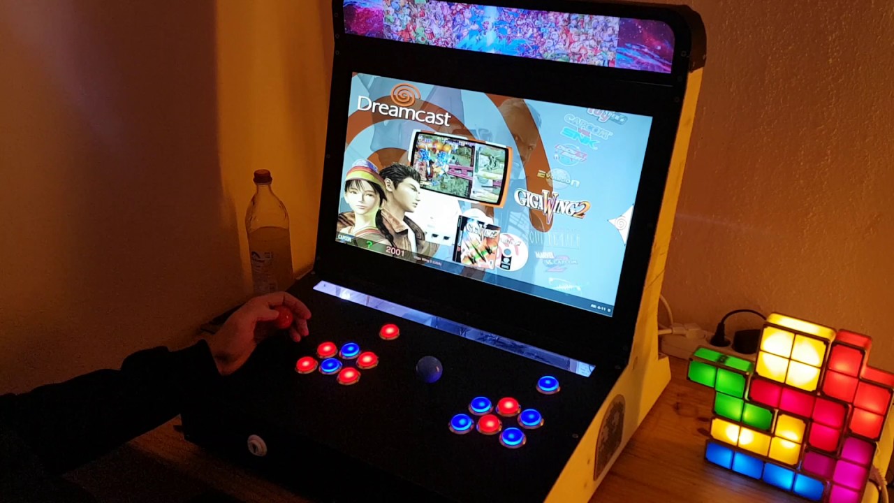 HyperPie on homemade overclocked Raspberry Pi 3 Bartop Arcade Cabinet, N64 Dreamcast Mame Psx